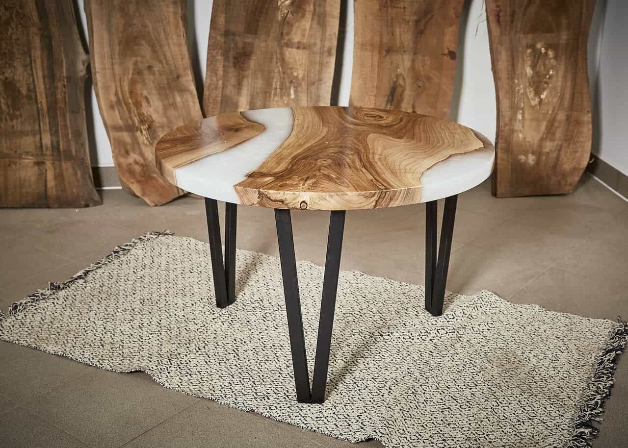LUMINA Perlmutt – Epoxidharz Couchtisch Exklusivkollektion – Ansicht 6 | IgnisLumina