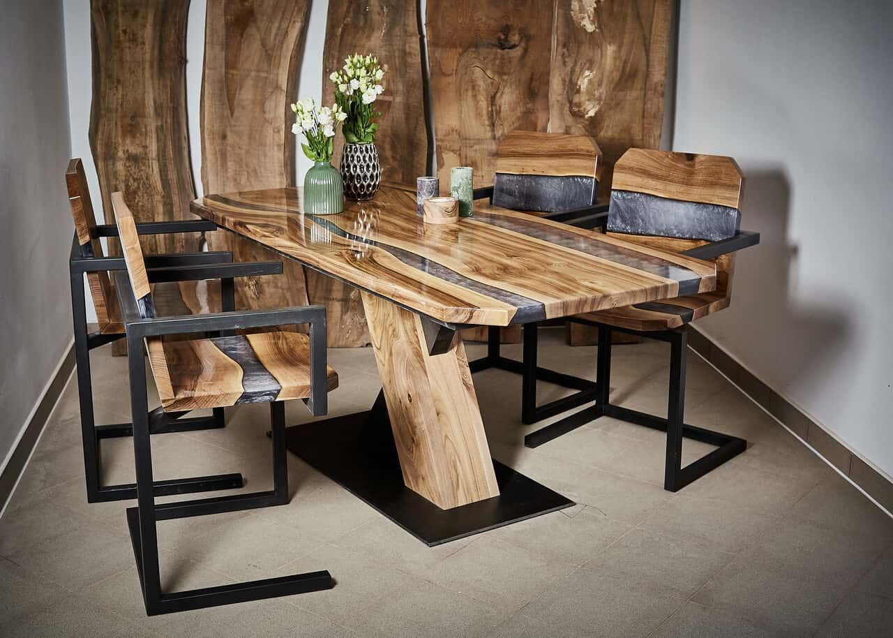 LUMINA Graue Perle – Epoxidharz Esstisch Exklusivkollektion | Premium Design Schweiz