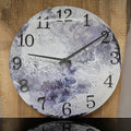 LUMINA Grey – Epoxy Resin Wall Clock, Ø 40 cm