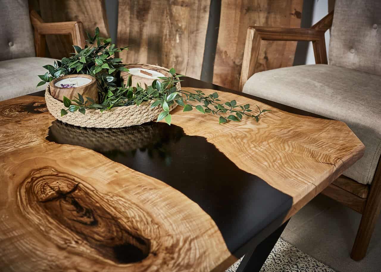 LUMINA Schwarz Quadrat – Epoxidharz Couchtisch Exklusivkollektion – Ansicht 4 | IgnisLumina