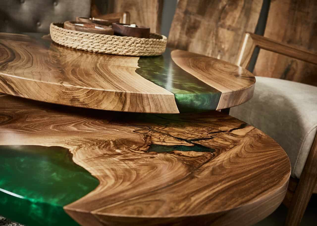 LUMINA Grüne Oase – Epoxidharz Couchtisch Exklusivkollektion – Ansicht 6 | IgnisLumina