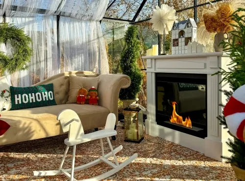 LUMINA Koloseum Werona – Portal-Design Kamin mit Glasscheibe Exklusivkollektion – Ansicht 3