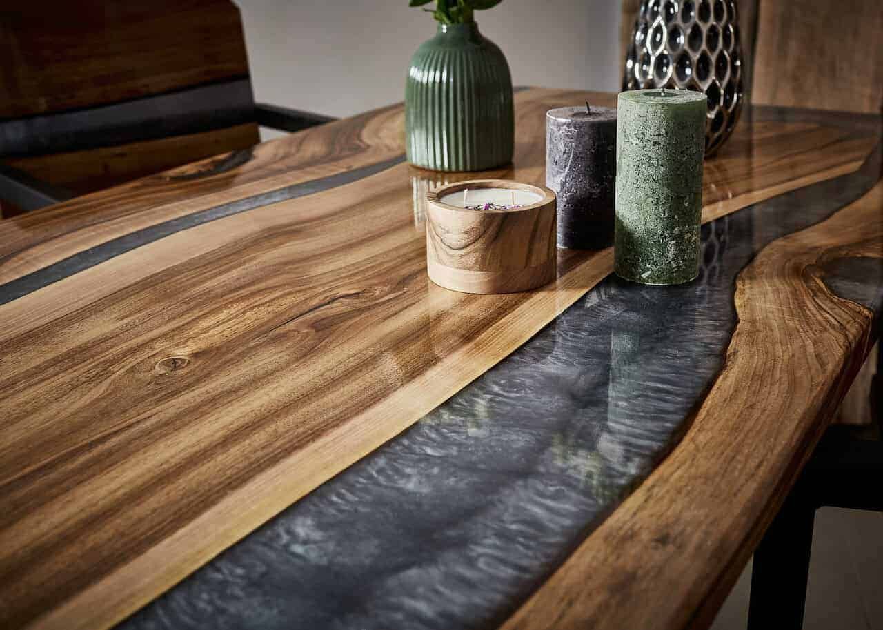 LUMINA Graue Perle – Epoxidharz Esstisch Exklusivkollektion – Ansicht 4 | IgnisLumina