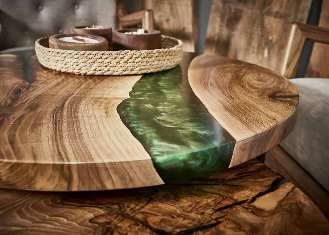 LUMINA Grüne Oase – Epoxidharz Couchtisch Exklusivkollektion – Ansicht 9 | IgnisLumina