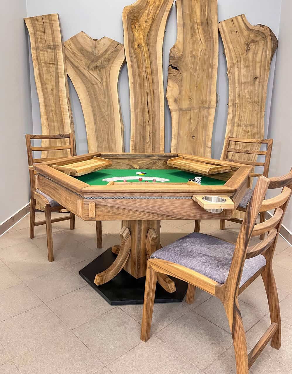 LUMINA Massivholz Pokertisch – Massivholz Tisch Exklusivkollektion – Ansicht 2 | IgnisLumina