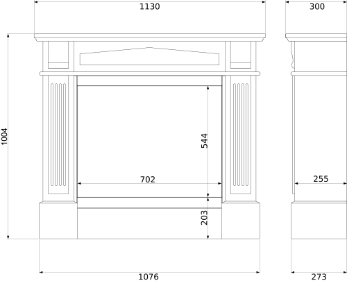 LUMINA Koloseum Werona – Portal-Design Kamin mit Glasscheibe Exklusivkollektion – Ansicht 6