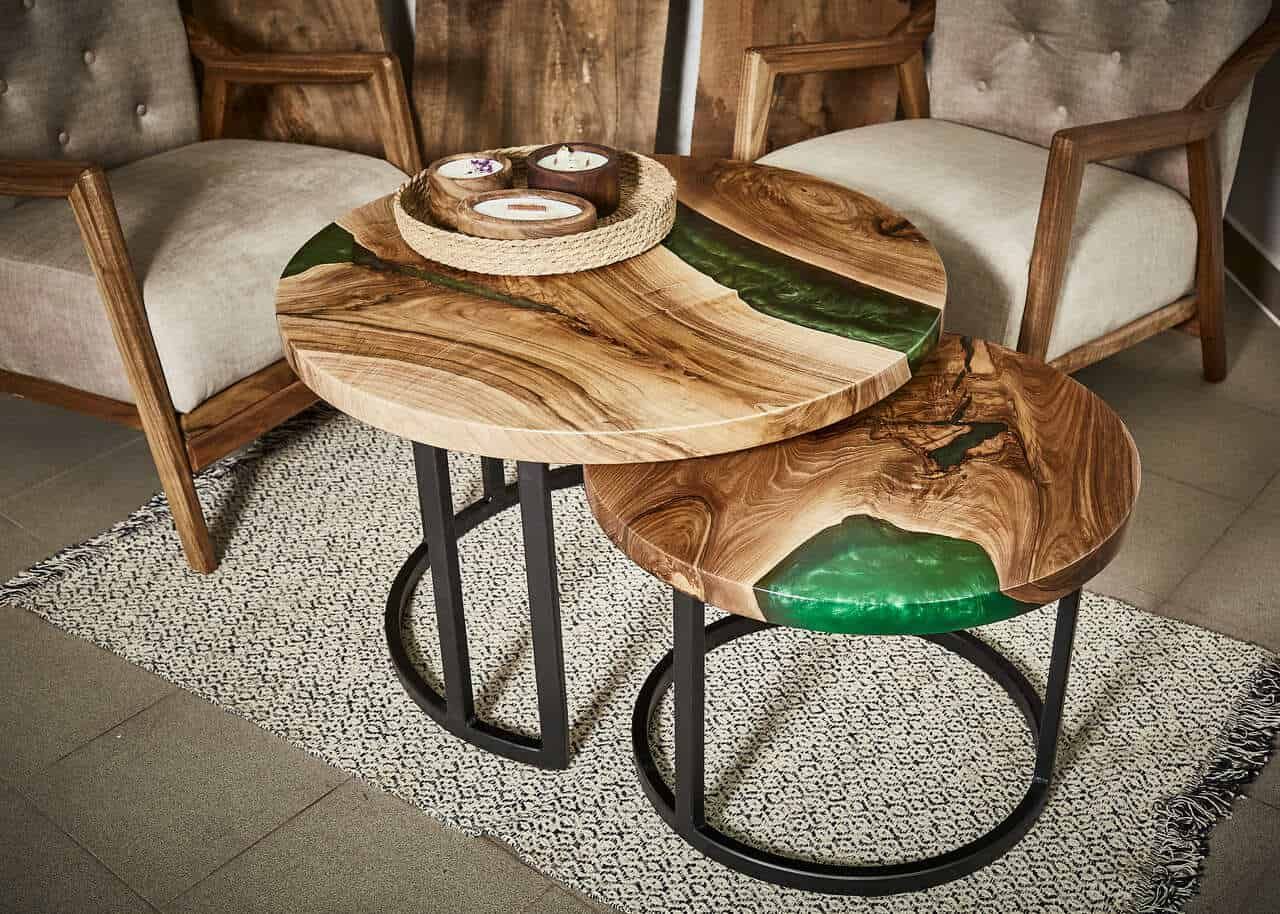 LUMINA Grüne Oase – Epoxidharz Couchtisch Exklusivkollektion – Ansicht 10 | IgnisLumina