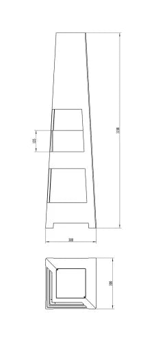 LUMINA Pyramid Garden – Freistehender Bioethanol-Kamin Exklusivkollektion – Ansicht 10