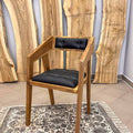 LUMINA Lux – Sedia in legno con imbottitura in ecopelle