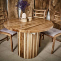 LUMINA Bohemia – Extendable Round Solid Walnut Dining Table