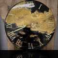 LUMINA Gold – Wanduhr aus Epoxidharz, Ø 40 cm