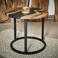 LUMINA Forest – Runder Couchtisch aus Nussbaum & Epoxidharz
