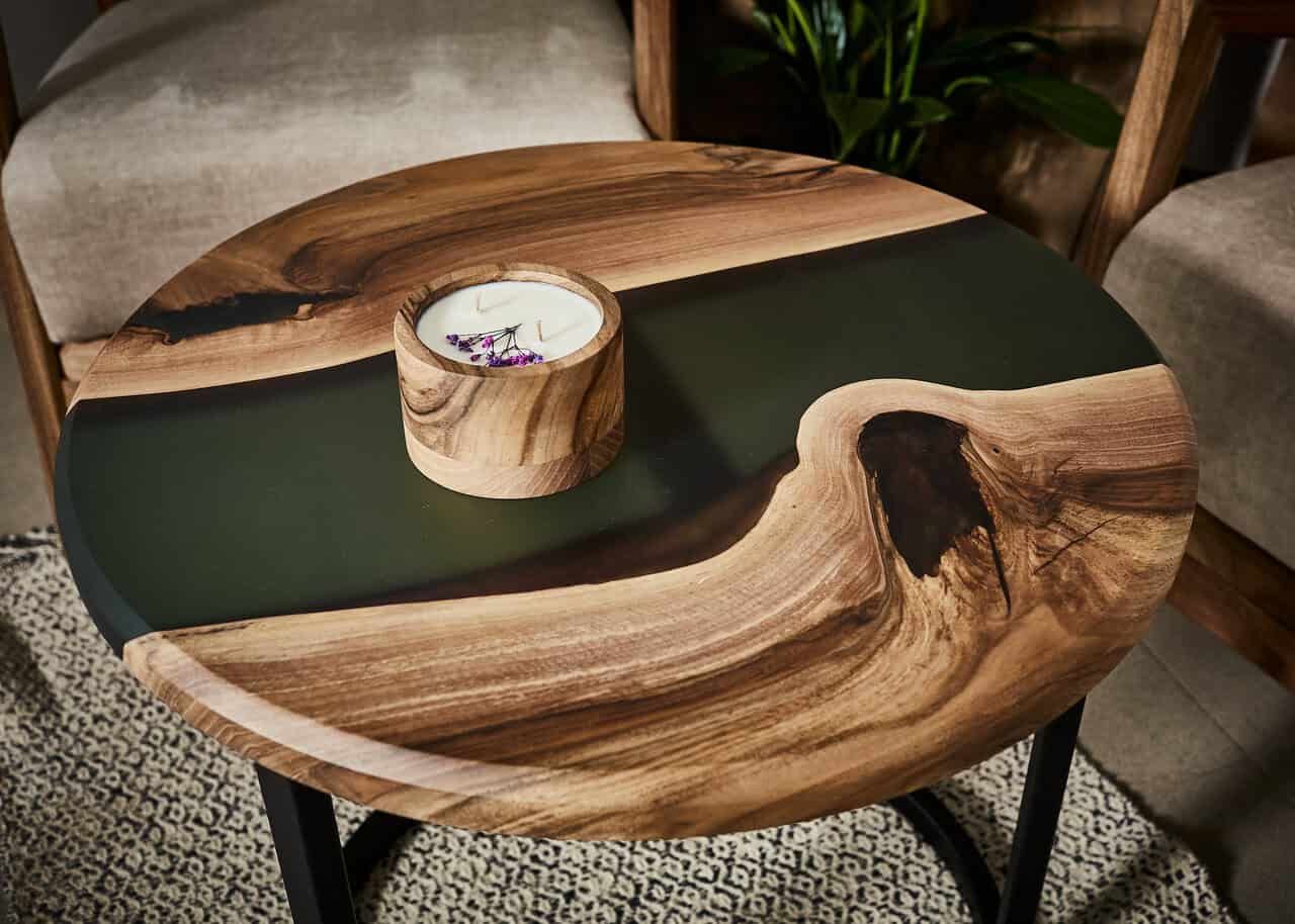 LUMINA Forrest – Epoxidharz Couchtisch Exklusivkollektion – Ansicht 3 | IgnisLumina