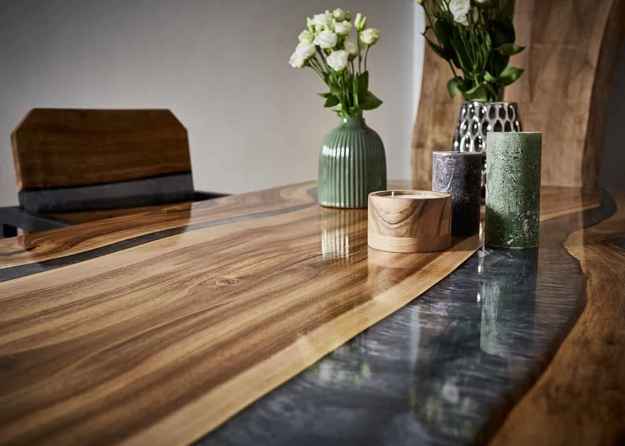 LUMINA Graue Perle – Epoxidharz Esstisch Exklusivkollektion – Ansicht 6 | IgnisLumina