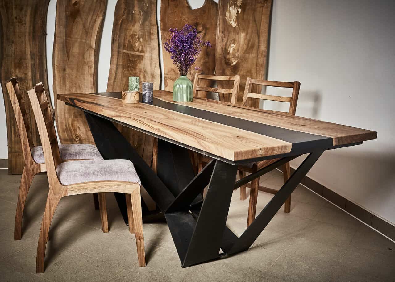 LUMINA Nachtmagie – Epoxidharz Esstisch Exklusivkollektion | Premium Design Schweiz