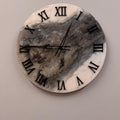 LUMINA Marbre gris – Horloge murale en résine époxy, Ø 40 cm