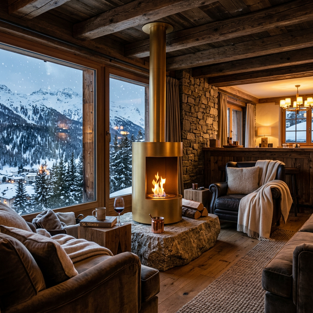 Ethanol Fireplace Luxury Lodge St. Moritz